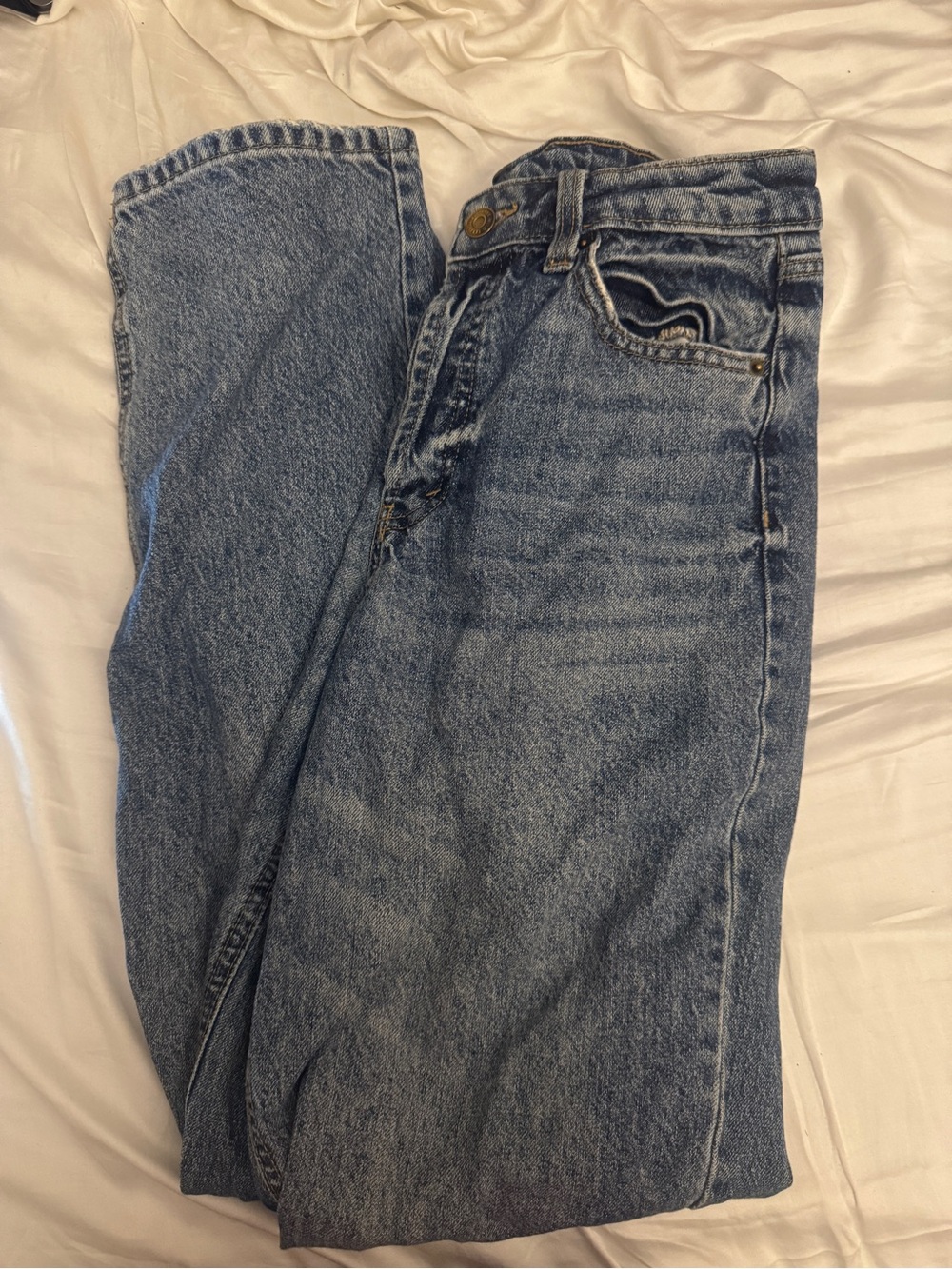 Wild Fable High-Rise Straight Jeans in Medium Blue